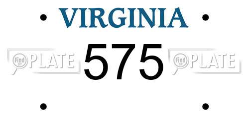 575 Virginia License Plate