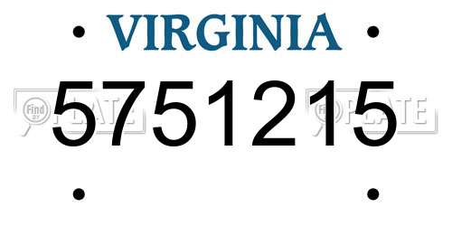 5751215 Virginia License Plate