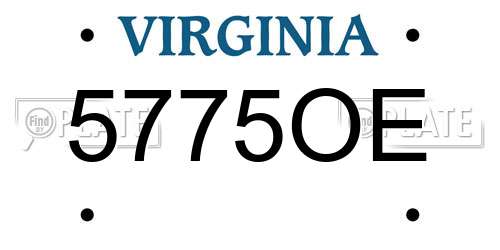 5775OE Virginia License Plate