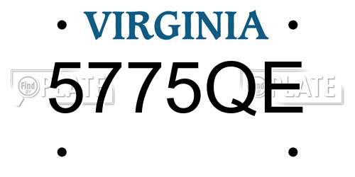 5775QE Virginia License Plate