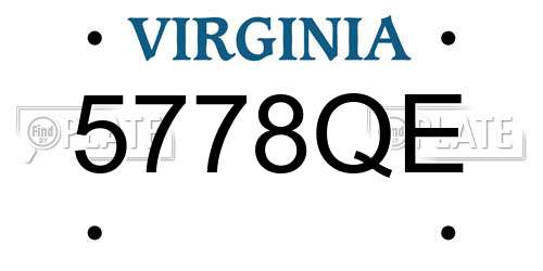 5778QE Virginia License Plate