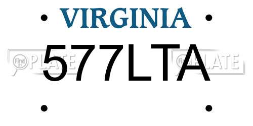 577LTA Virginia License Plate