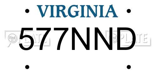 577NND Virginia License Plate