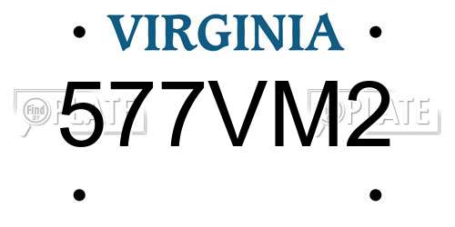 577VM2 Virginia License Plate