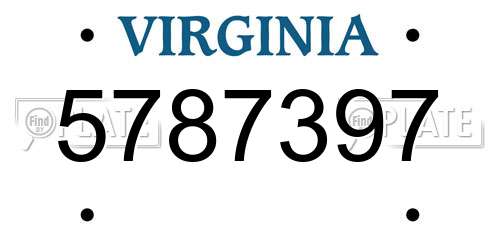 5787397 Virginia License Plate