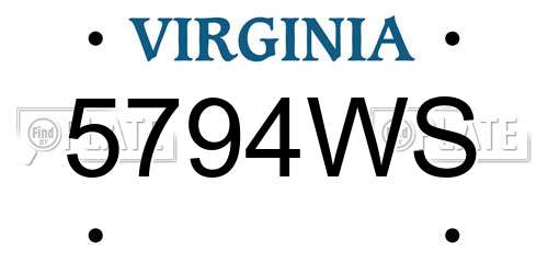5794WS Virginia License Plate