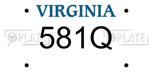 581Q Virginia License Plate