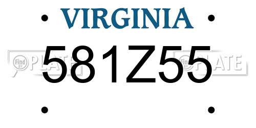 581Z55 Virginia License Plate