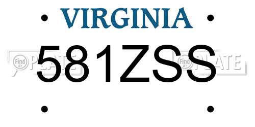 581ZSS Virginia License Plate