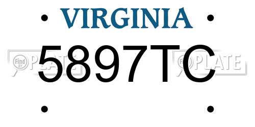 5897TC Virginia License Plate
