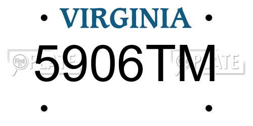 5906TM Virginia License Plate