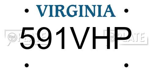 591VHP Virginia License Plate