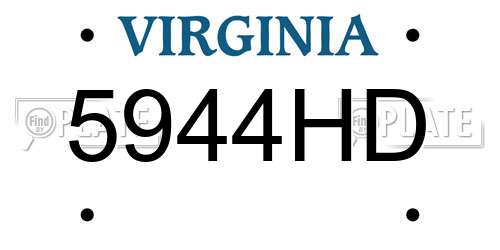 5944HD Virginia License Plate