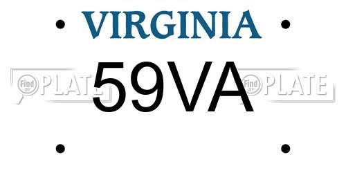 59VA Virginia License Plate