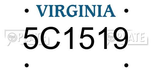 5C1519 Virginia License Plate