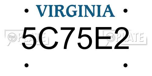 5C75E2 Virginia License Plate