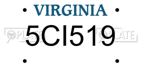 5CI519 Virginia License Plate