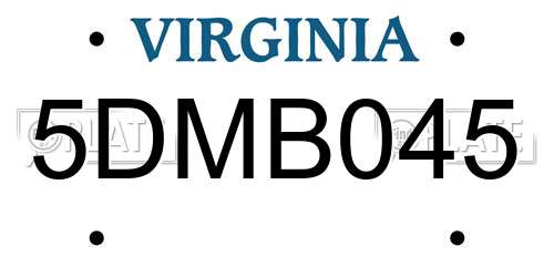 5DMB045 Virginia License Plate