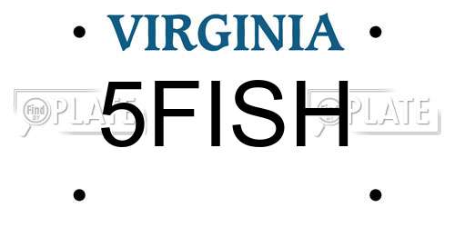 5FISH Virginia License Plate