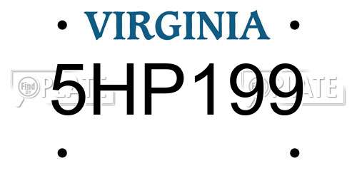 5HP199 Virginia License Plate