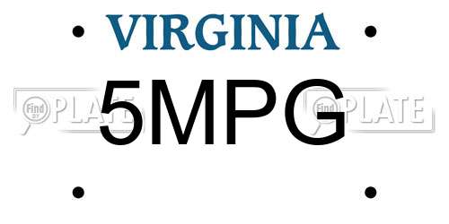 5MPG Virginia License Plate