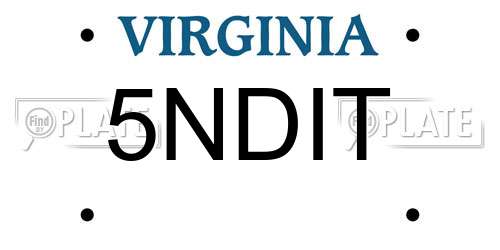 5NDIT Virginia License Plate