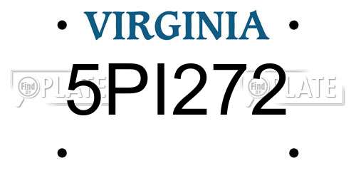 5PI272 Virginia License Plate