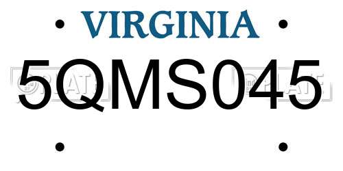 5QMS045 Virginia License Plate
