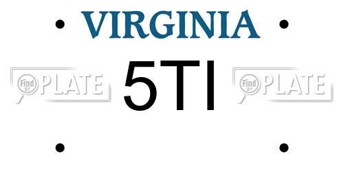 5TI Virginia License Plate