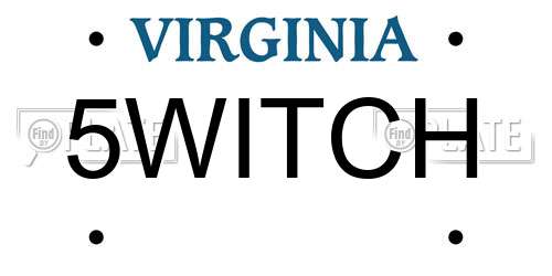 5WITCH Virginia License Plate