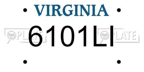 6101LI Virginia License Plate