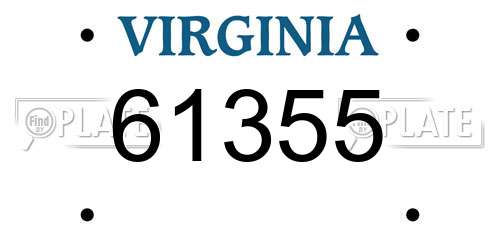 61355 Virginia License Plate