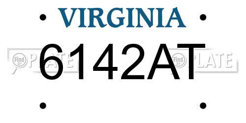 6142AT Virginia License Plate