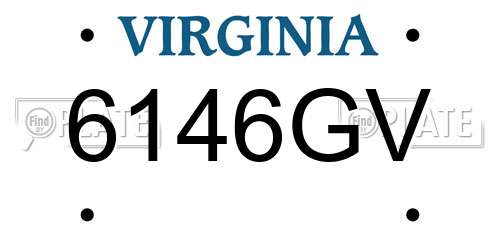 6146GV Virginia License Plate
