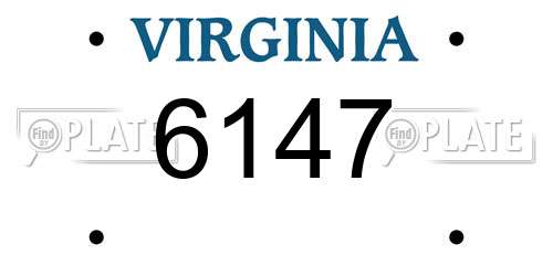 6147 Virginia License Plate