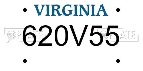 620V55 Virginia License Plate