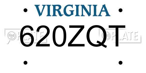 620ZQT Virginia License Plate