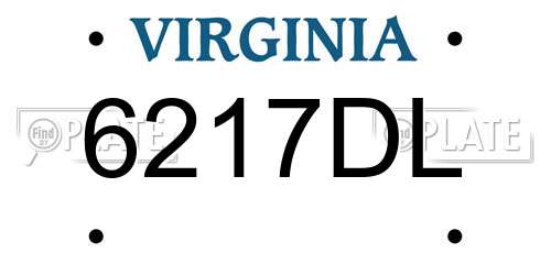 6217DL Virginia License Plate