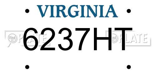 6237HT Virginia License Plate