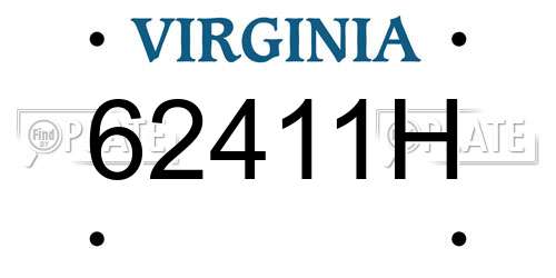 62411H Virginia License Plate