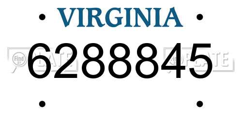 6288845 Virginia License Plate