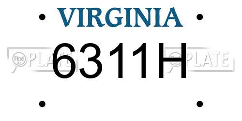 6311H Virginia License Plate