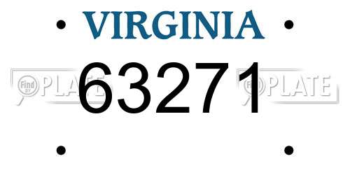 63271 Virginia License Plate