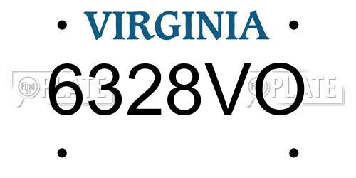 6328VO Virginia License Plate