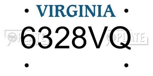 6328VQ Virginia License Plate