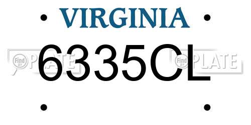 6335CL Virginia License Plate