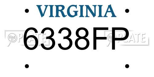 6338FP Virginia License Plate