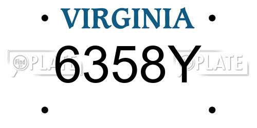 6358Y Virginia License Plate