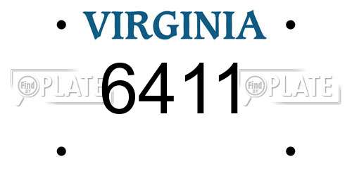 6411 Virginia License Plate