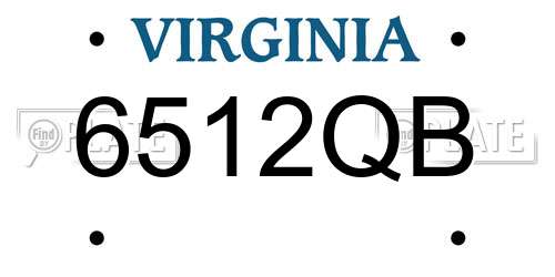 6512QB Virginia License Plate